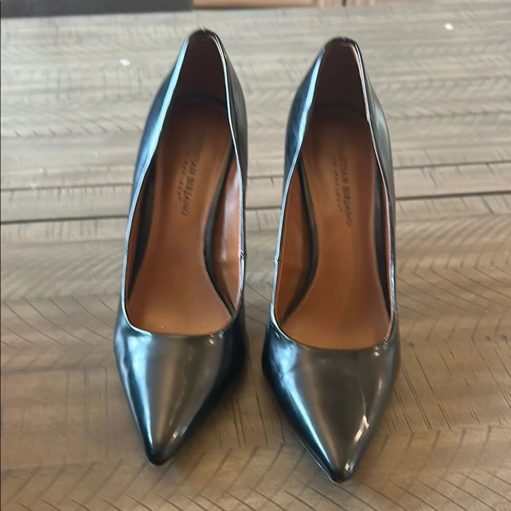 Christian Siriano Black Heels with Stiletto Design and Pointed Toe Pumps - Picture 10 of 10